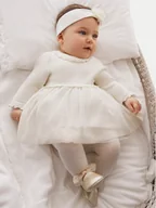 Sukienki i spódniczki dla dziewczynek - Mayoral Sukienka elegancka 2806 Écru Regular Fit - miniaturka - grafika 1