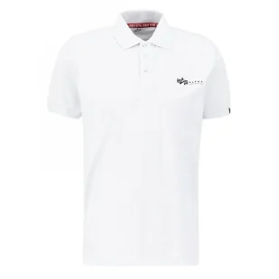 Alpha Industries Basic Polo SL 106600 09 - Biała  L - Odzież taktyczna i umundurowanie - miniaturka - grafika 1