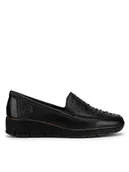 Półbuty damskie - Rieker Półbuty 53752-00 Czarny - miniaturka - grafika 1