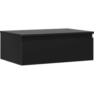 Mexen Orio szafka łazienkowa podumywalkowa 70 cm z blatem, 1 szuflada, czarna mat - 91A10-07023-1-BFC71 - Szafki łazienkowe - miniaturka - grafika 1