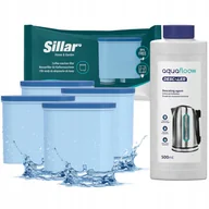Akcesoria i części do ekspresów do kawy - 500 ml Odkamieniacz expres Saeco Philips 4x Filtr zamiennik - miniaturka - grafika 1