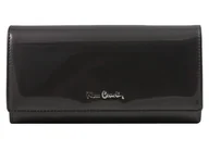 Portfele - Lakierowany portfel damski Pierre Cardin, grafitowy - miniaturka - grafika 1