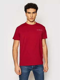 Koszulki męskie - Pepe Jeans T-Shirt Ramon PM507849 Czerwony Slim Fit - grafika 1