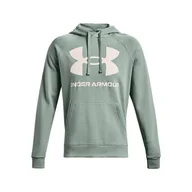 Bluzy męskie - Męska Bluza UNDER ARMOUR UA RIVAL FLEECE BIG LOGO HD 1357093-781 – Zielony - miniaturka - grafika 1