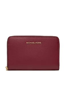 MICHAEL Michael Kors Mały Portfel Damski Jet Set Small Leather 32F4GJ6D0L Bordowy - Portfele - miniaturka - grafika 1
