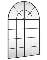 Lustra - Lustro ścienne w czarnej ramie zakończone łukiem F8-C36 - miniaturka - grafika 1