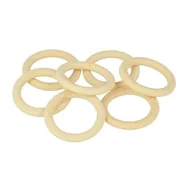 Biżuteria - akcesoria - Drewniany pierścionek 29,5x4,3mm 7 sztuk - Artémio Brown - miniaturka - grafika 1