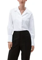 Bluzki damskie - s.Oliver BLACK LABEL Women's 2122130 bluzka, biała, 48 - miniaturka - grafika 1