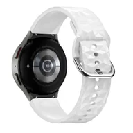 Akcesoria do smartwatchy - Samsung Galaxy Watch 5 / 5 Pro / 4 Pasek Silikonowa tekstura diamentu Biały - miniaturka - grafika 1