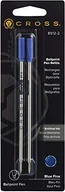 Wkłady do długopisów - Cross 8512-2 wkład do długopisu (grubość kreski F, nieścieralny do dokumentów) 2 sztuki niebieski - miniaturka - grafika 1