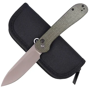 Nóż składany CIVIVI Button Lock Elementum Dark Green Micarta, Gray Stonewashed (C2103C) - Noże - miniaturka - grafika 4