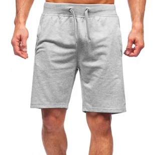KRÓTKIE SPODENKI DRESOWE SHORTY BAWEŁNIANE SPORTOWE NA WF SZARE ROZMIAR XL - Spodenki męskie - miniaturka - grafika 1