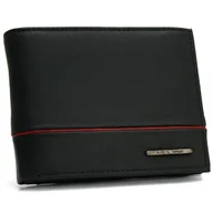 Portfele - Portfel męski z systemem RFID Ellini czarno - czerwony - miniaturka - grafika 1