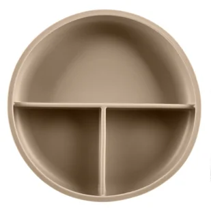 Zopa Silicone Divided Plate talerz dzielony z przyssawką Sand Beige 1 szt. - Miseczki i talerzyki dla dzieci - miniaturka - grafika 1