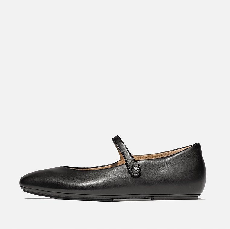 FITFLOP CZARNE BALERINY SKÓRZANE Z PASKIEM 41 16GA