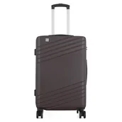 Walizki - Średnia walizka podróżna na kółkach bagaż torba 24" - brązowa Semi Line - miniaturka - grafika 1