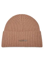 Czapki damskie - Calvin Klein Czapka Ck Must Logo Beanie K60K611401 Fioletowy - miniaturka - grafika 1