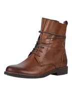 Botki damskie - MARCO TOZZI Damskie sztyblety Lace Boot Flat 2-25133-41, koniak, 42 EU - miniaturka - grafika 1