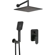 Zestawy prysznicowe - Zestaw prysznicowy podtynkowy DEANTE Alpinia NAC N9LP z deszczownicą Nero - miniaturka - grafika 1