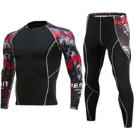 Pozostała odzież narciarska - BIELIZNA TERMICZNA Męska TERMOAKTYWNA Komplet na Zimę CIEPŁA L - miniaturka - grafika 1