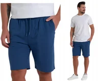 Spodenki męskie - Bawełniane Szorty Dresowe Krótkie Spodenki Niebieskie Gładkie MORAJ 3XL - miniaturka - grafika 1