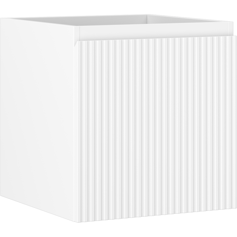 Mexen Rivel szafka łazienkowa podumywalkowa 45 cm, 1 szuflada, ryflowana , biała mat - 91A20-04547-1-BF01