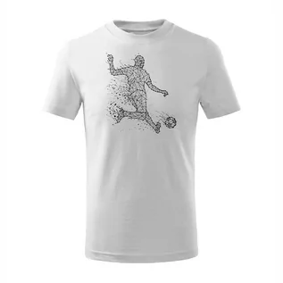 Odzież sportowa dziecięca - Koszulka dla dzieci dziecięca dla piłkarza z piłkarzem piłkarz piłkarska biała-158 cm/12 lat - grafika 1