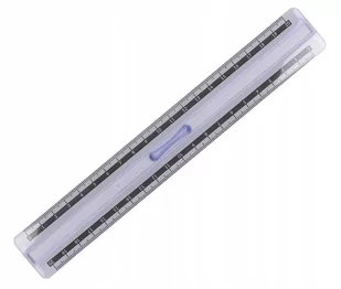 MEMOBE Linijka 20cm plastik podwójna Memobe - Linijki, ekierki - miniaturka - grafika 1
