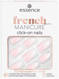 Essence - FRENCH Manicure Click-on Nails - Sztuczne paznokcie - 02 BABYBOOMER STYLE - Sztuczne paznokcie i akcesoria - miniaturka - grafika 1