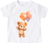 Koszulki dla dziewczynek - Koszulka z misiem dla dziecka misiaczek12 - miniaturka - grafika 1