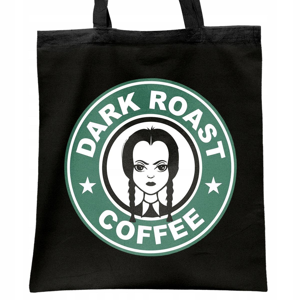 Torba bawełniana czarna na zakupy Nevermore Wednesday Dla Fanów