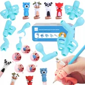 Długopisy - NAKŁADKI KORYGUJĄCE UCHWYT NAUKI PISANIA PRAWO LEWORĘCZNYCH MOTYLKI 13 EL - miniaturka - grafika 1