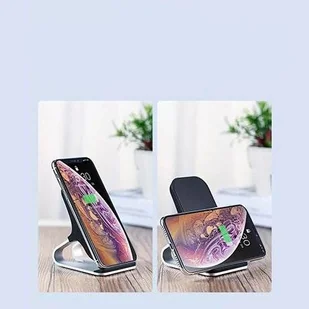 Remax bezprzewodowa ładowarka Qi 10W podstawka na telefon czarny (RP-W12 black) - Ładowarki do telefonów - miniaturka - grafika 5