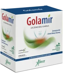 Aboca Golamir, 20 tabletek do ssania - Leki przeciwbólowe - miniaturka - grafika 1
