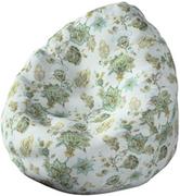 Pokrowce na meble - Pokrowiec na worek do siedzenia, kwiaty na beżowo - szarym tle, pokrowiec Ø80  115 cm, Flowers - miniaturka - grafika 1