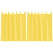 Zasłony - vidaXL Zasłony woalowe z kieszeniami na drążek 2 szt. żółte - miniaturka - grafika 1