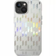Etui i futerały do telefonów - Karl Lagerfeld Etui do iPhone 14 Plus 6,7" hardcase srebrny/silver Monogram Iridescent - miniaturka - grafika 1