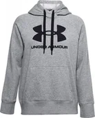 Bluzy damskie - Under Armour Under Armour Rival Fleece Logo Hoodie 1356318-035 szary XS - miniaturka - grafika 1