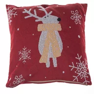 Pozostałe akcesoria świąteczne - Dakls Bożonarodzeniowa poszewka na poduszkę Reindeer, 40 x 40 cm - miniaturka - grafika 1