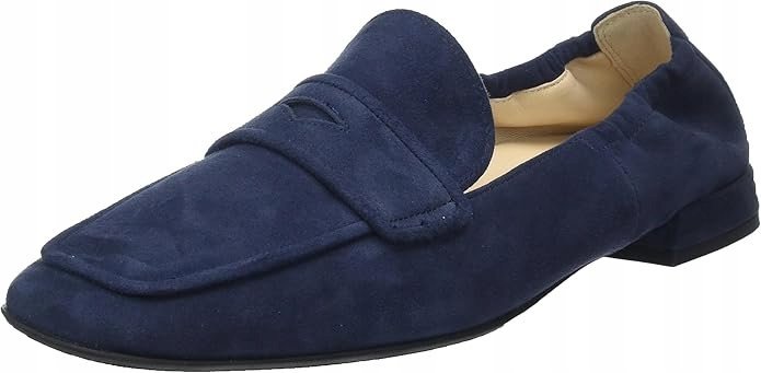 HOGL MOKASYNY GRANATOWE SKÓRZANE WSUWANE 35 JJP