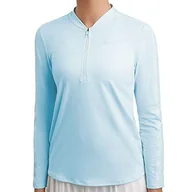 Koszulki i topy damskie - Nike damska koszulka z długim rękawem W Nkct Dry Top Long Sleeve Hz niebieski Blau (Topaz Mist/White) M - miniaturka - grafika 1