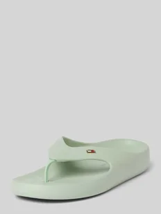 Japonki profilowane z detalem z logo - Klapki i japonki damskie - miniaturka - grafika 1