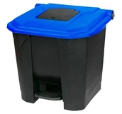 Kosze na śmieci - Kosz na odpady niebieski otwierany pedałem 30 l z tworzywa KP30-N - miniaturka - grafika 1
