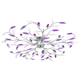 Vida Lampa sufitowa listki z kryształu akrylowego 5 żarówek E14 V-289240 - Lampy sufitowe - miniaturka - grafika 1