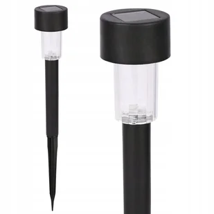 Lampa Solarna LED SŁUPEK OGRODOWY WBIJANY Czarny - Lampy ogrodowe - miniaturka - grafika 1