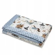 Koce i narzuty dla dzieci - La Millou Lekki Koc Minky - XL - Prince - Wind Blue - miniaturka - grafika 1