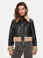 Kurtki damskie - Sisley Kurtka z imitacji skóry 2YJVLN04W Czarny Regular Fit - miniaturka - grafika 1