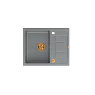 Quadron HB8210U5-C1_P2O Morgan 116 Silver stone (szary/miedziany) - Zlewozmywaki - miniaturka - grafika 1