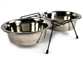 Miski dla psów - LoLo Pets LoLo Pets Miski na stojaku poj 2x0.45l nr kat LO-97302 - miniaturka - grafika 1