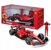 Samochody i pojazdy dla dzieci - BOLID F1 Ferrari SF-23 FIGURKA CHARLES LECLERC 1:24 MODEL BBURAGO 18-26809 - miniaturka - grafika 1